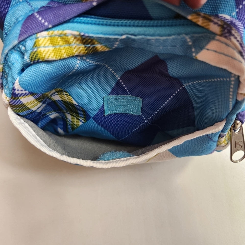 Jansport Blue Argyle Mini Backpack - Picture 7 of 9